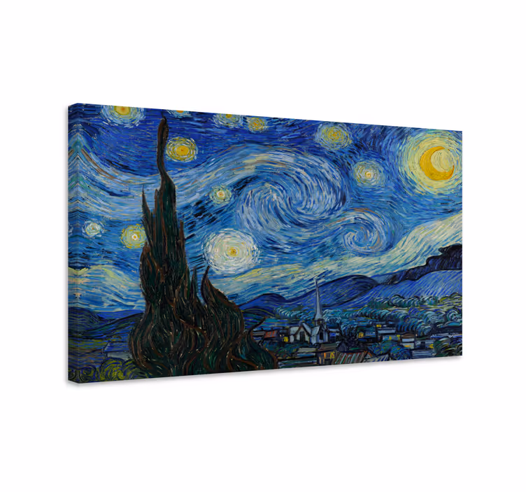 vászon Művészet van Gogh csillagos éjszakájaVan Gogh csillagfénye - TenStickers