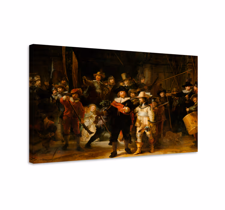 vászon Művészet rembrandt Éjszakai őrségeRembrandt különleges fes - TenStickers