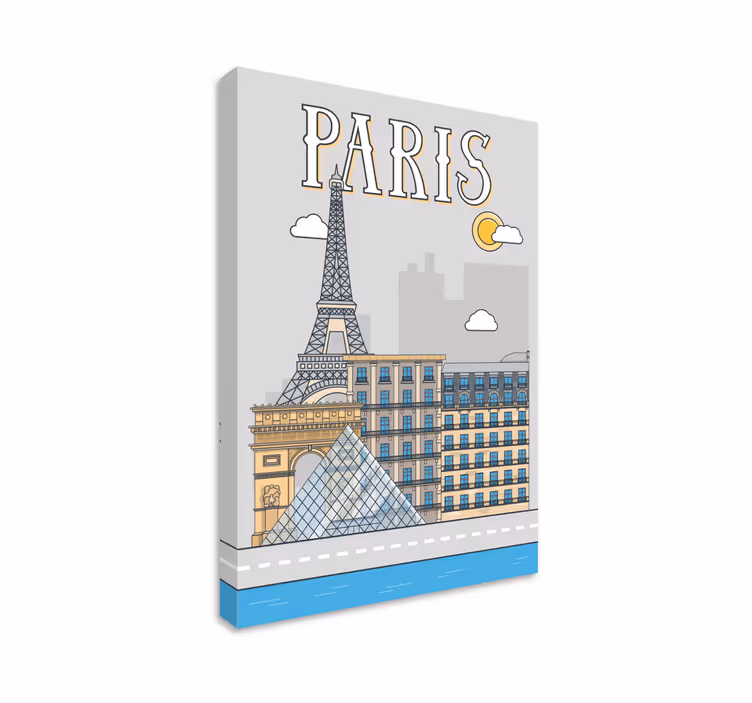 vászon városok és országok paris -> Párizs - TenStickers