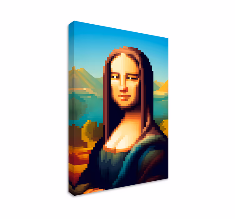 vászon Művészet gioconda pixel art - TenStickers