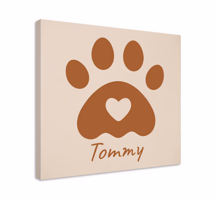 táblázatok személyre szabható mancs névvel - TenStickers