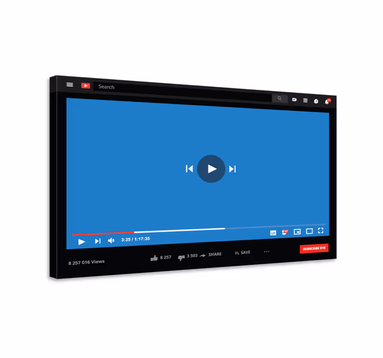 táblázatok személyre szabható youtube - TenStickers