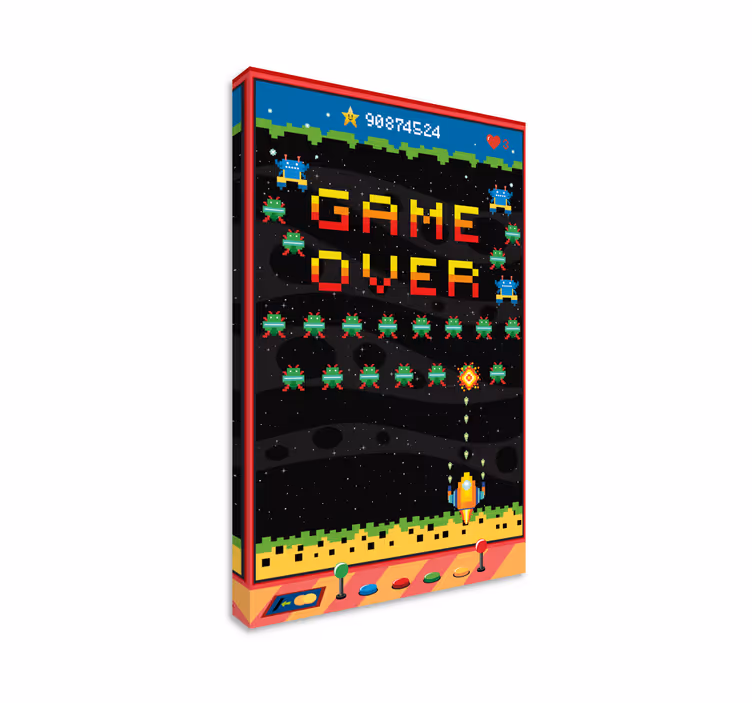8 bites arcade képernyő vászon videojátékokról - TenStickers