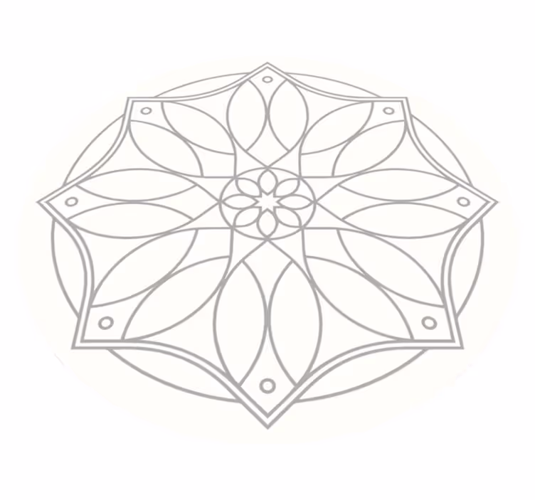 Mandala tervezés Vinil szőnyeg fehér - TenStickers