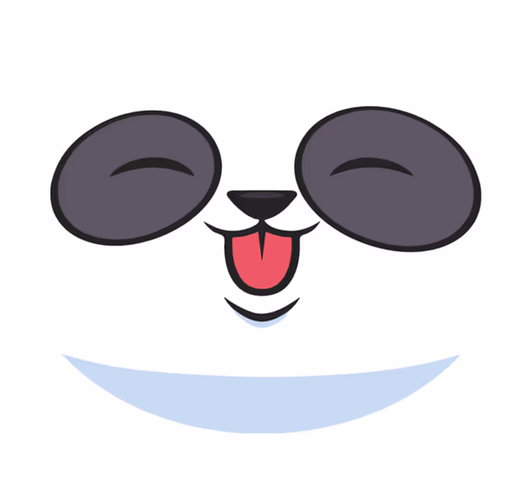 Panda arc Vinil szőnyeg fehér - TenStickers