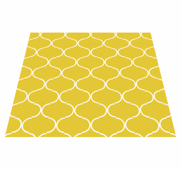 Geometriai vonal minta Vinil szőnyeg sárga - TenStickers