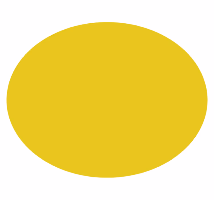 Kerek kialakítás Vinil szőnyeg sárga - TenStickers