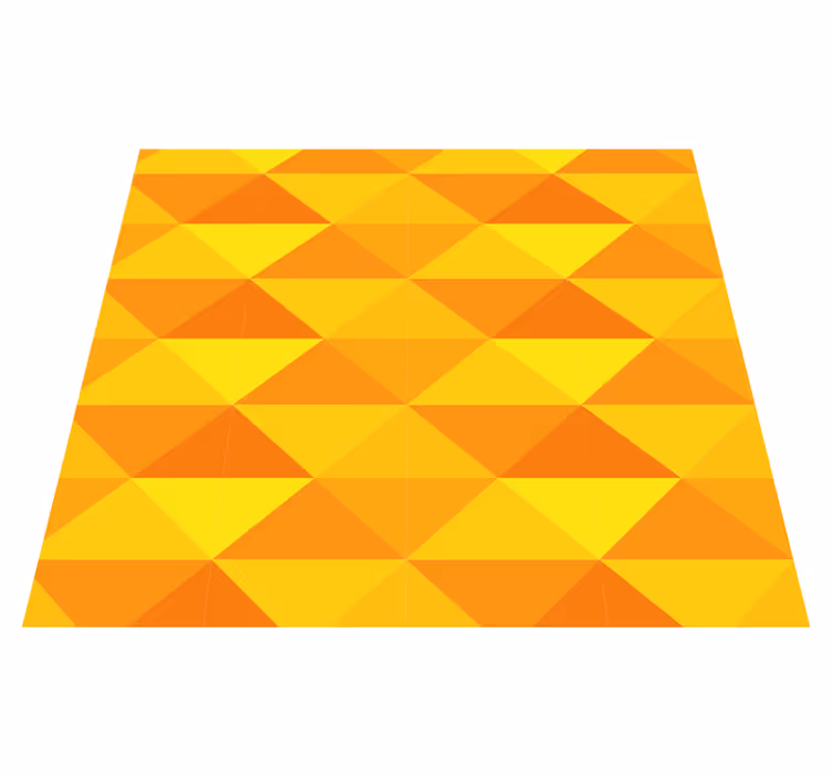Geometriai háromszögek tervezése Vinil szőnyeg sárga - TenStickers