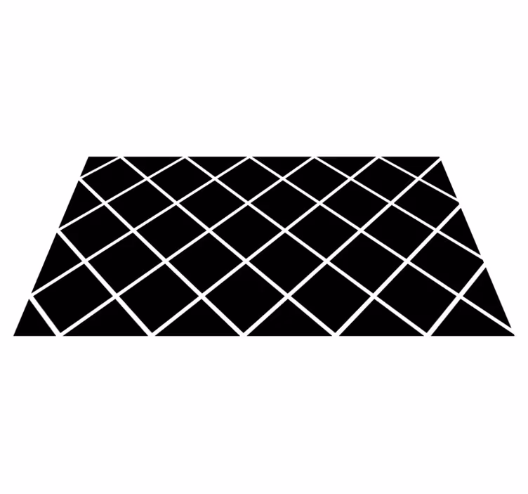 Modern geometriai vonalak Vinil szőnyeg fekete - TenStickers