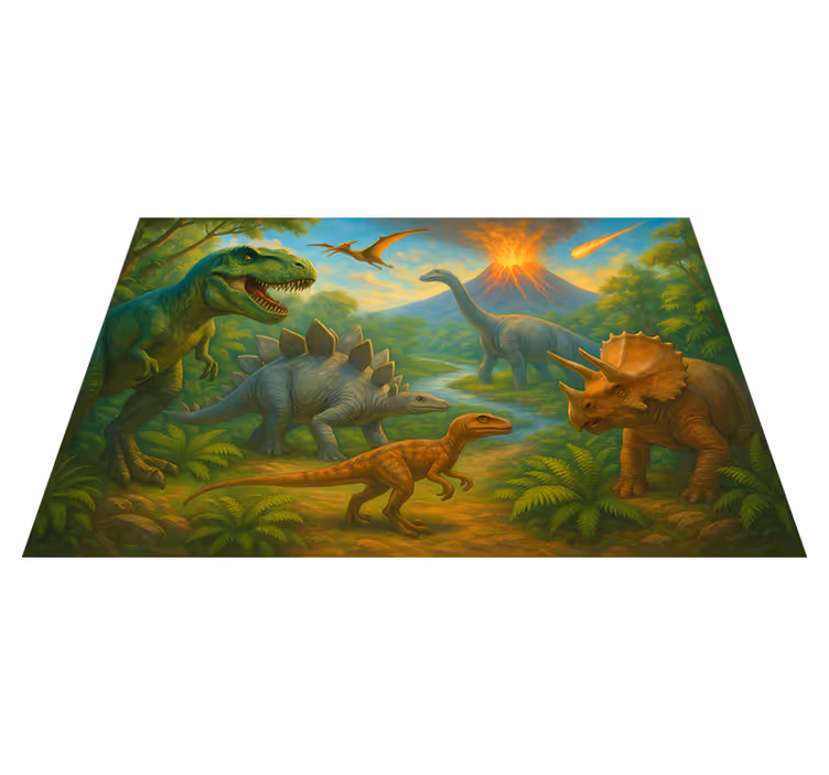 Dinoszauruszok kihalása vinil szőnyeg állat - TenStickers