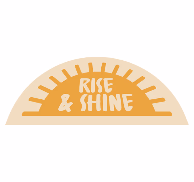 rise and shine szöveg vinil szőnyeg fürdő esetében - TenStickers