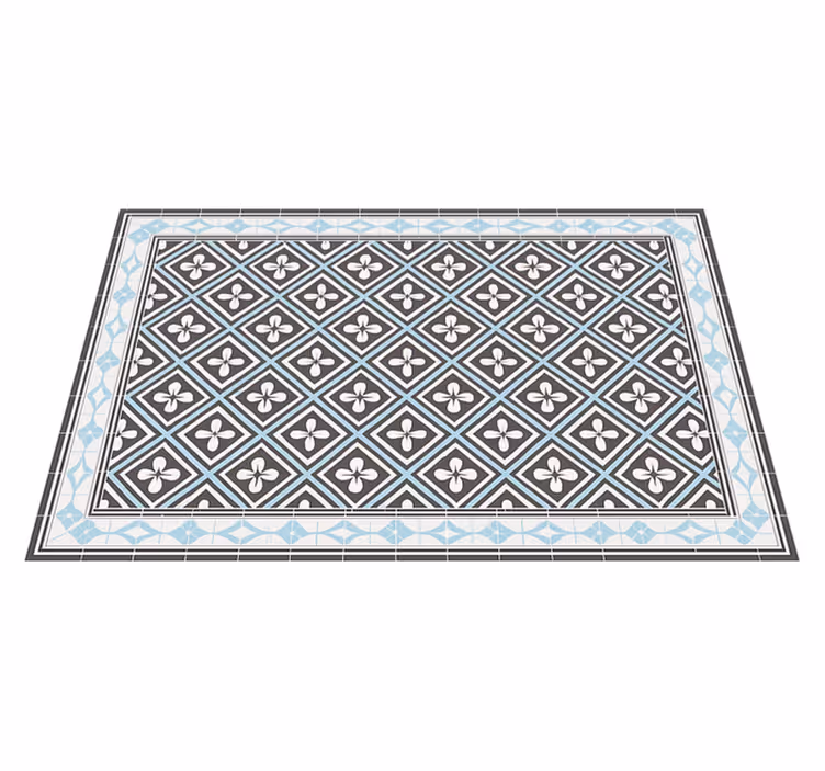 Geometrikus csempe design vinil szőnyeg kívül - TenStickers