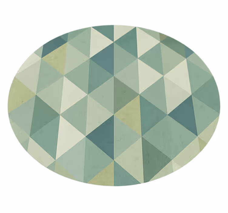 Geometrikus háromszögek kialakítása Vinil szőnyeg zöld - TenStickers