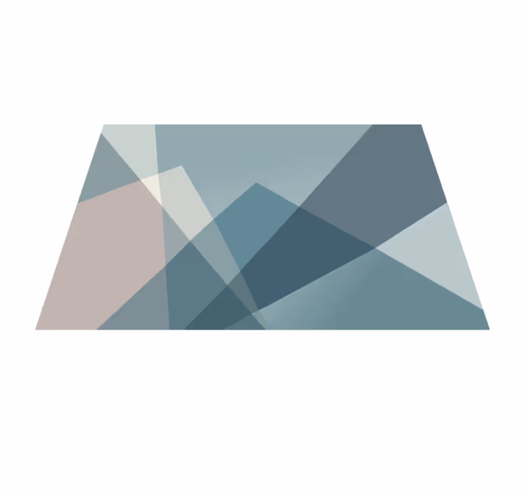 Geometrikus absztrakt design Vinil szőnyeg kék - TenStickers