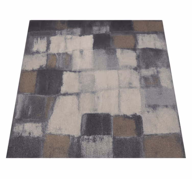 Szürke patchwork dizájn Vinil szőnyeg négyzet - TenStickers
