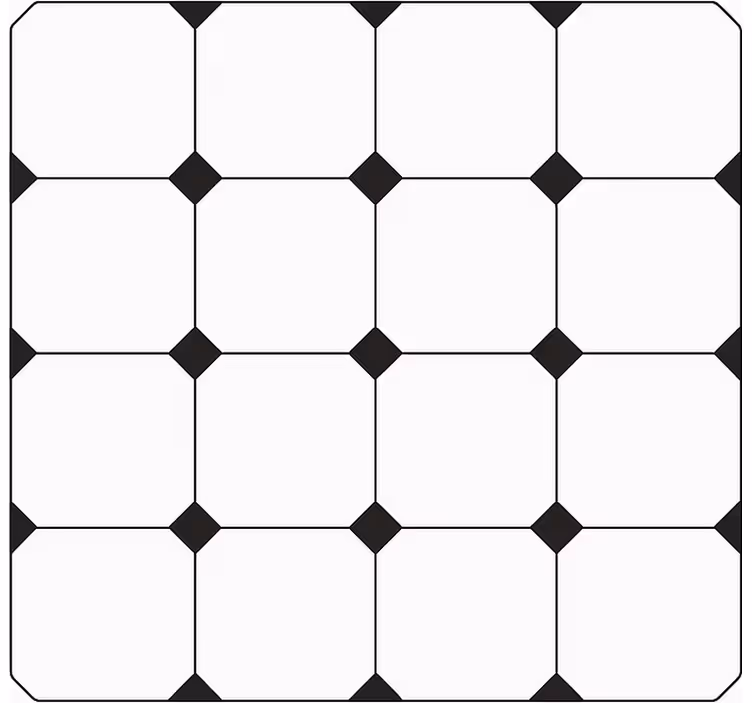 Kockás gyémántminta vinil szőnyeg konyha - TenStickers