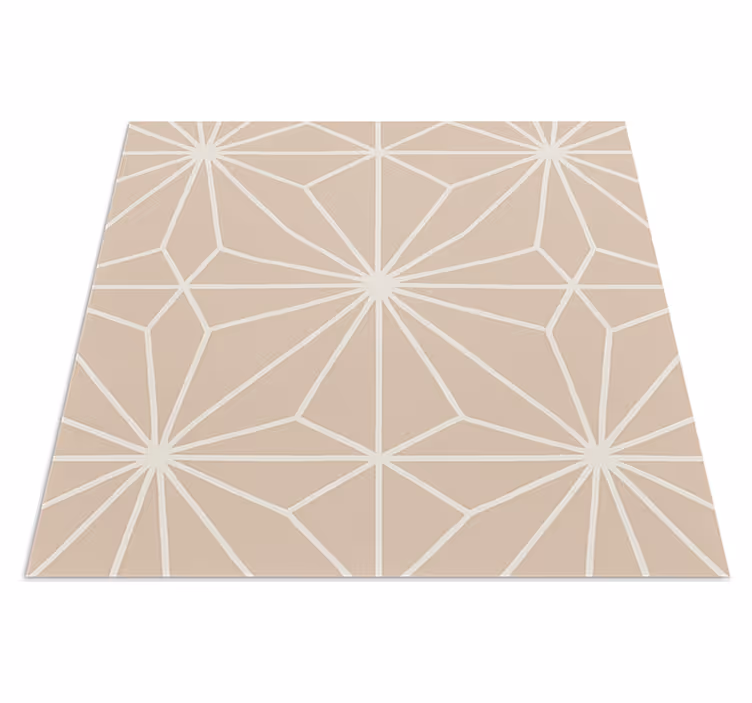 Beige csillagmintás vinil szőnyeg konyha - TenStickers