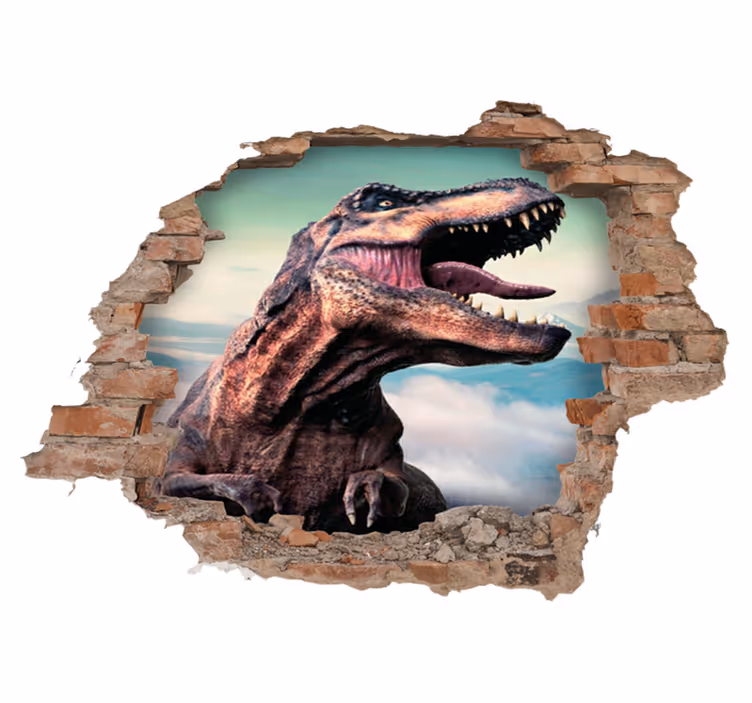 Vinil szőnyeg állat - valódi 3d t-rex - TenStickers