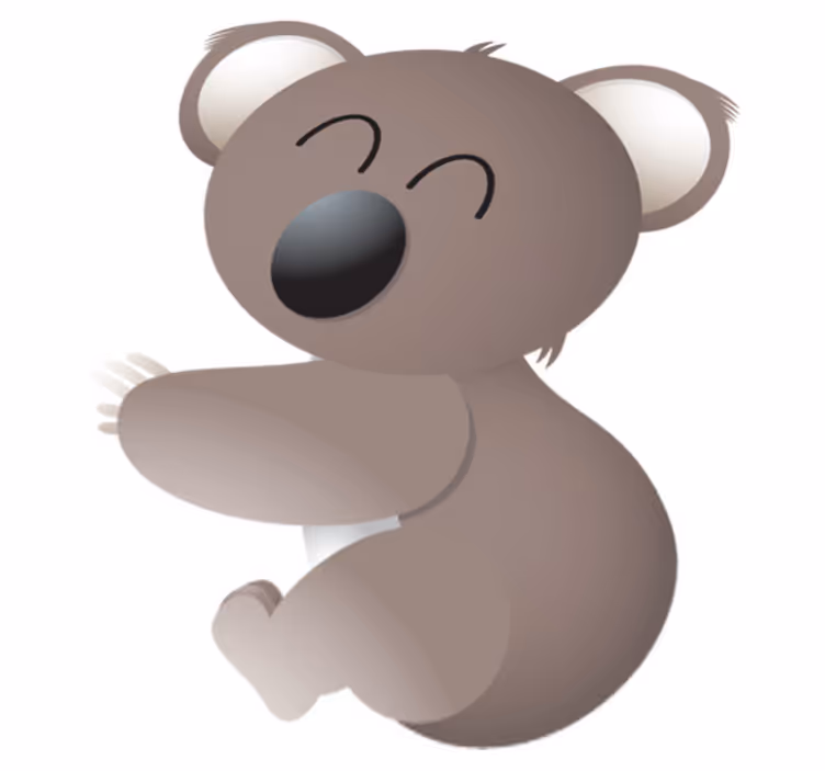 Boldog koala vinil szőnyeg állat - TenStickers