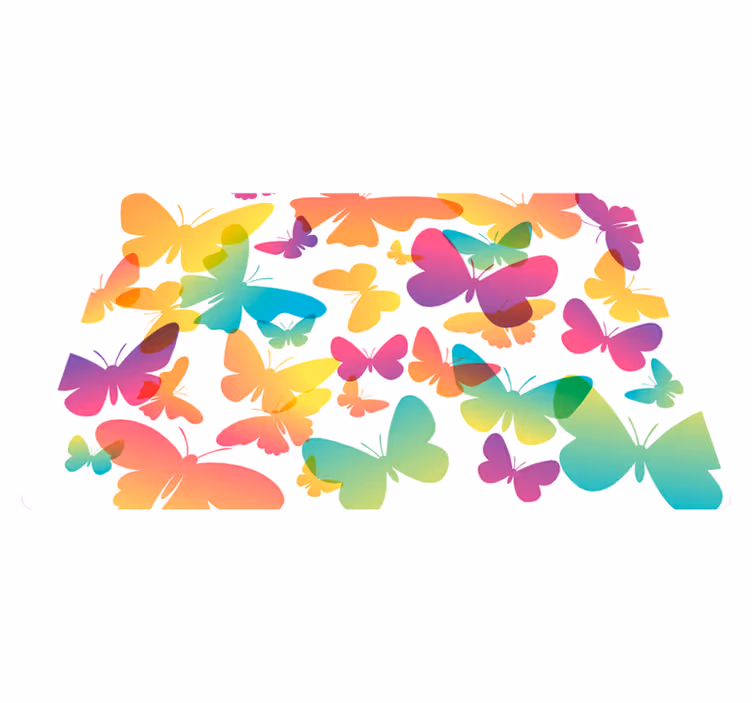 Árnyékolt pillangók vinil szőnyeg állat - TenStickers