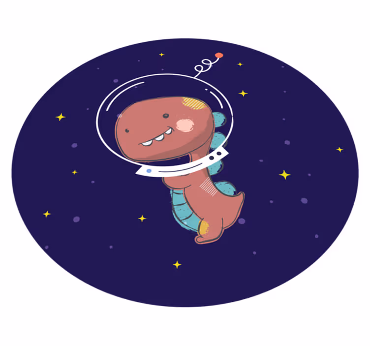 Űr t-rex vinil szőnyeg állat - TenStickers