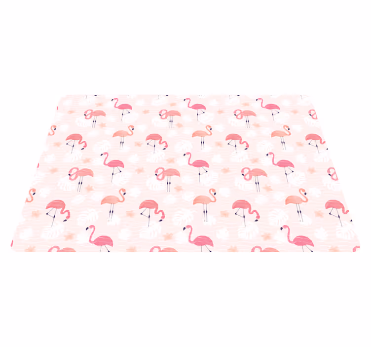 Rózsaszín flamingó mintás vinil szőnyeg állat - TenStickers