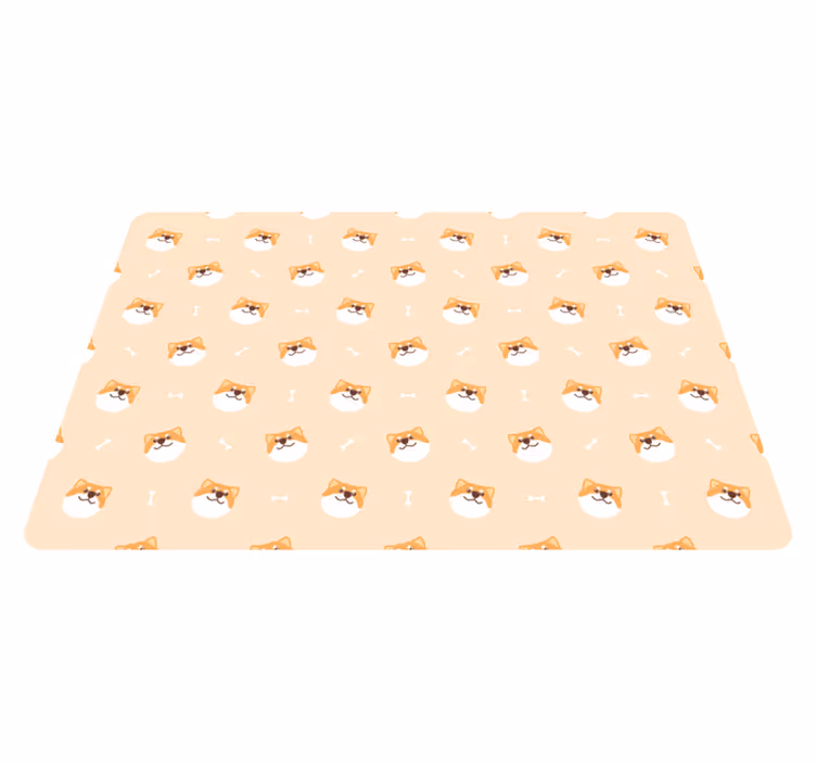 Cuki kutyafej mesevinil szőnyeg állat - TenStickers