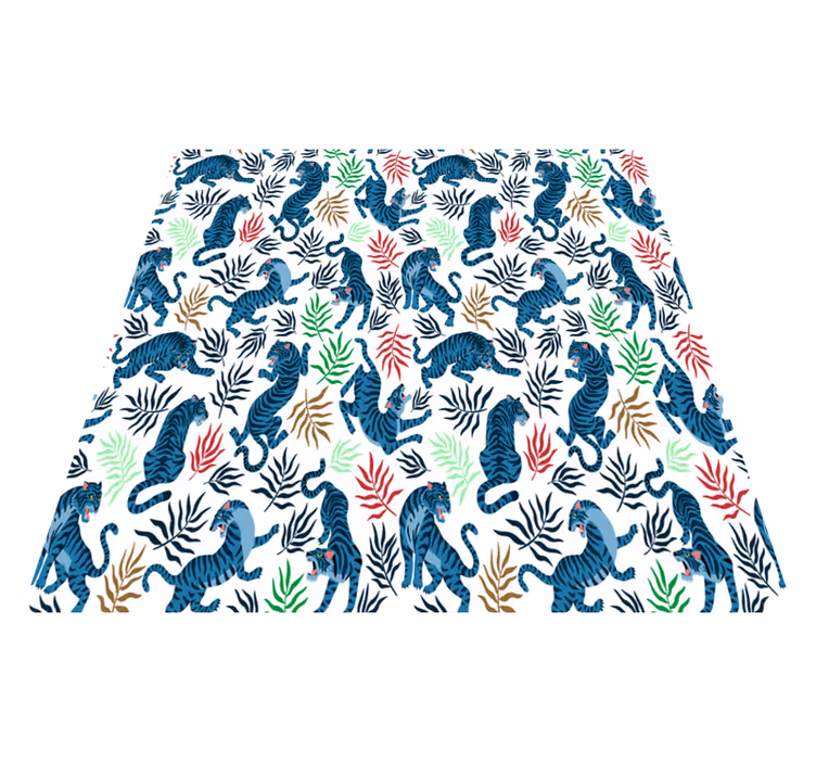 Színes és veszélyes leopárdok vinil szőnyeg állat - TenStickers