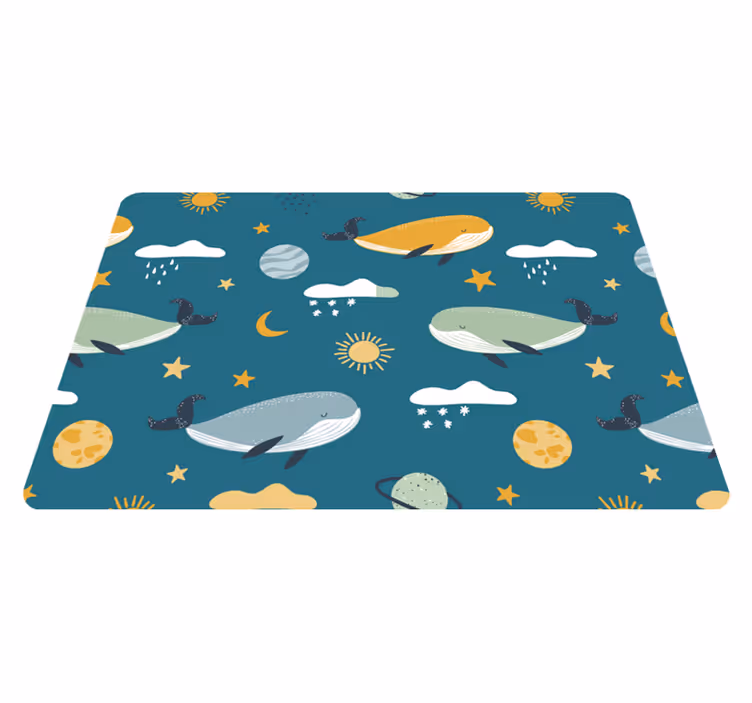 Trendi bálna mintás vinil szőnyeg állat - TenStickers