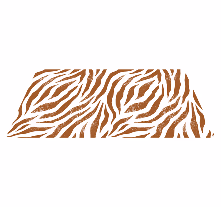 Barna zebra állatmintás vinil szőnyeg - TenStickers