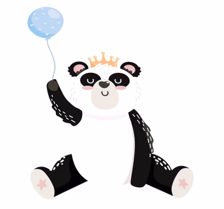 Aranyos panda lufi vinil szőnyeg állat - TenStickers