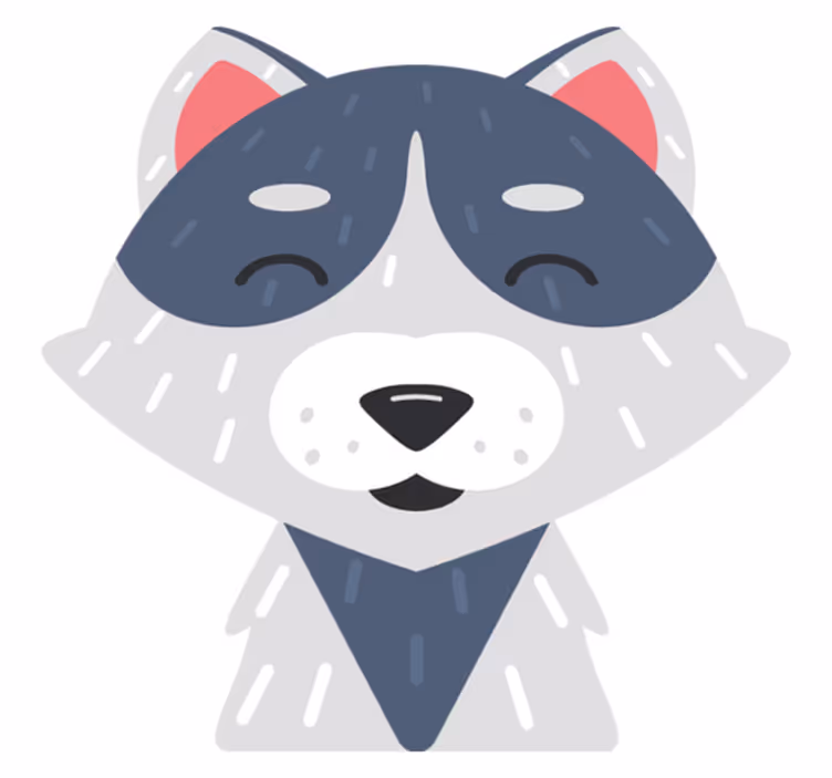 Boldog Állatarc vinil szőnyeg - TenStickers