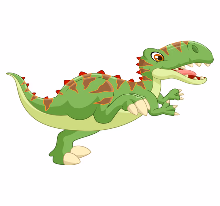 Barátságos dinoszaurusz figura vinil szőnyeg állat - TenStickers