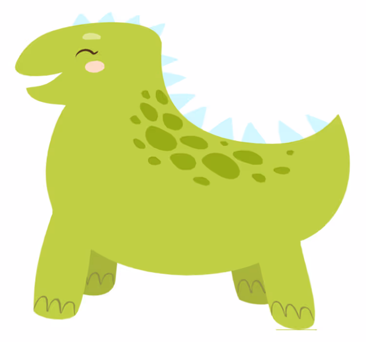 Boldog dinoszaurusz figura vinil szőnyeg állat - TenStickers