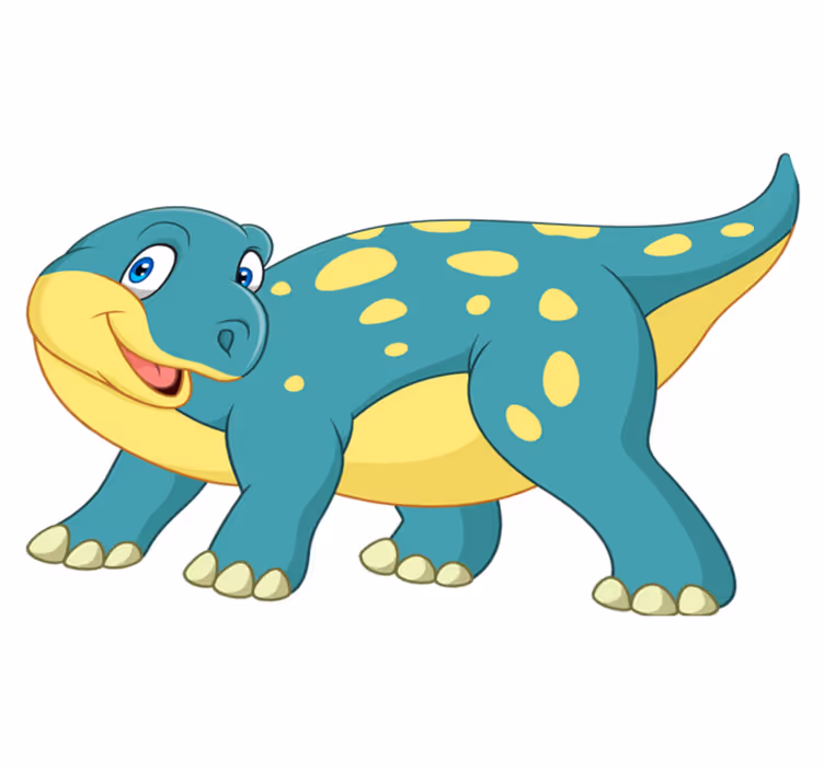 Vidám animált dinoszaurusz vinil szőnyeg állat - TenStickers