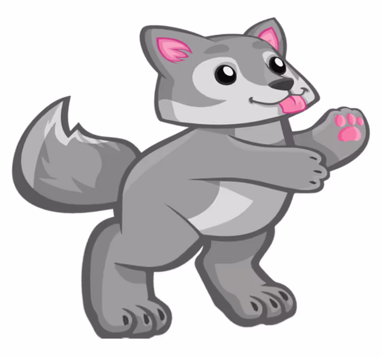 Játékos kiskutya vinil szőnyeg Állat - TenStickers