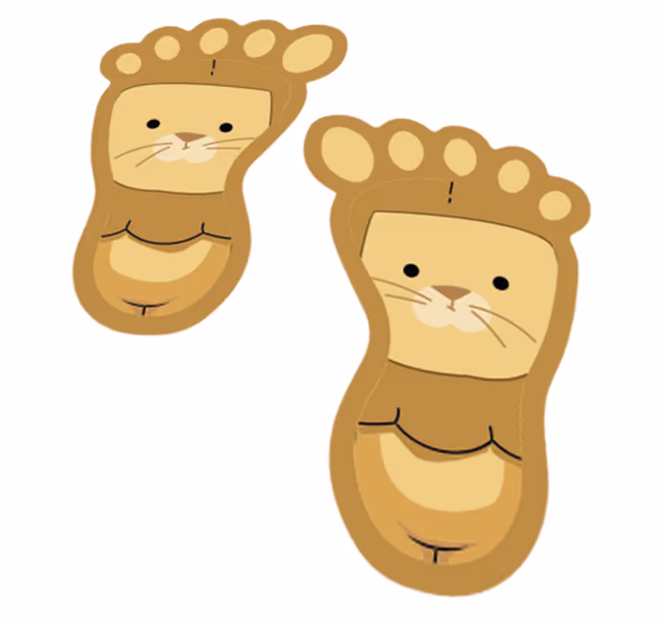 Aranyos állatnyomok vinil szőnyeg állat - TenStickers