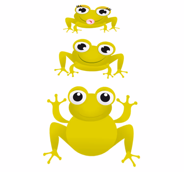Bébi békák vinil szőnyeg állat - TenStickers