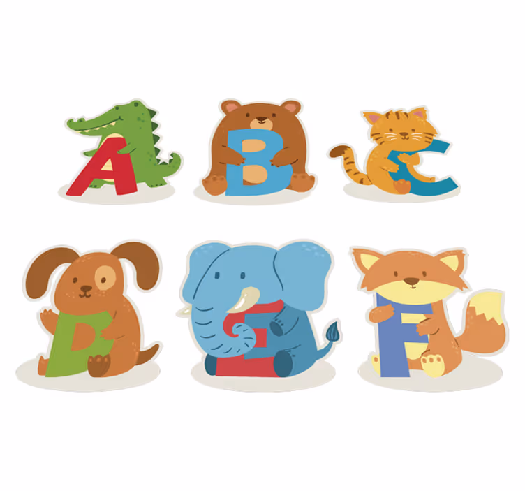 Vinil szőnyeg állat - állatos abc gyerekeknek - TenStickers