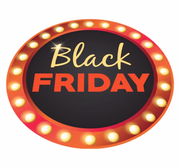 Piros kerek akció - black friday vinil szőnyeg - TenStickers