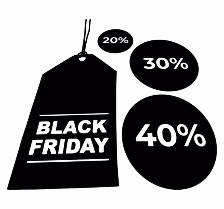 Testreszabható black friday 3 darabos szett - TenStickers