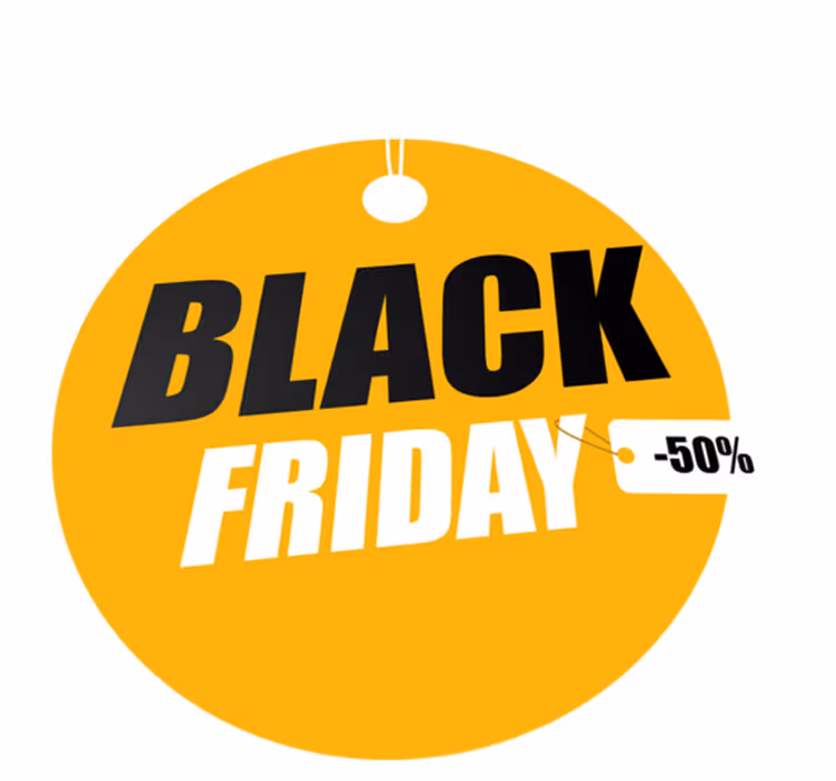 Személyre szabott black friday kör szőnyeg - TenStickers