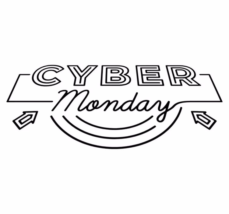 Fekete péntek vinil szőnyeg - cyber hétfő nyilak - TenStickers