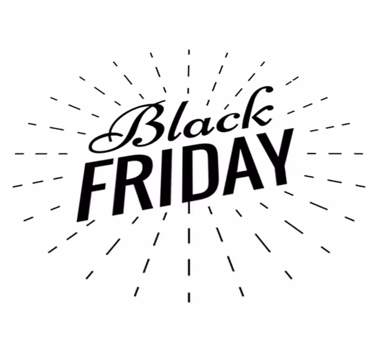 Fénylő kalligrafikus szöveg black friday vinil szőnyeg - TenStickers