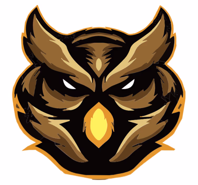 Fierce owl embléma vinil szőnyeg állat - TenStickers
