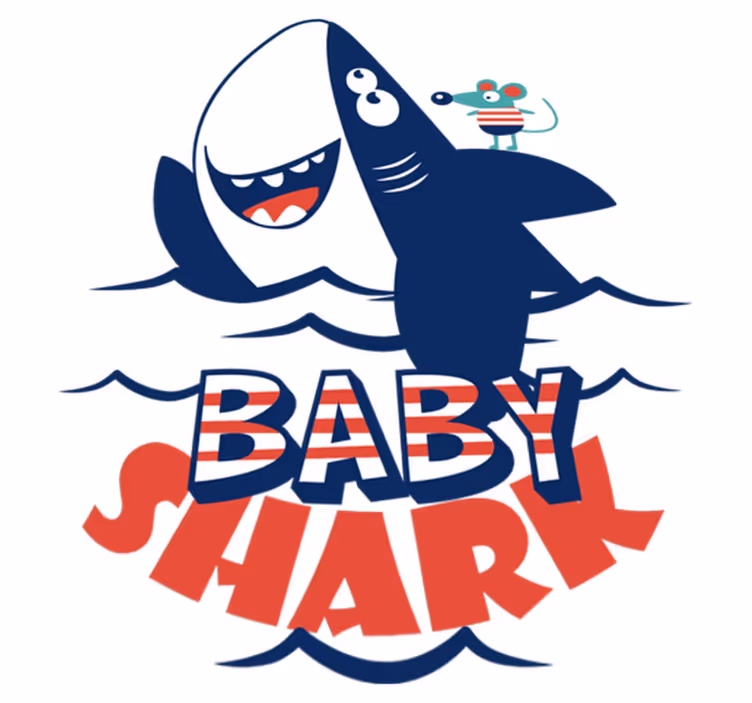 Boldog cápa figura vinil szőnyeg állat - TenStickers