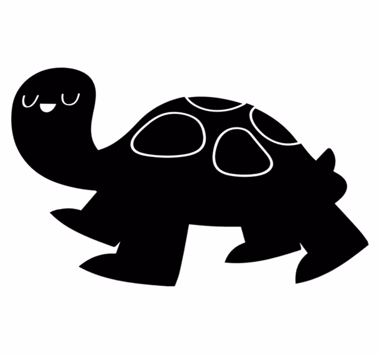 Vinil szőnyeg állat óriás fekete teknős - TenStickers
