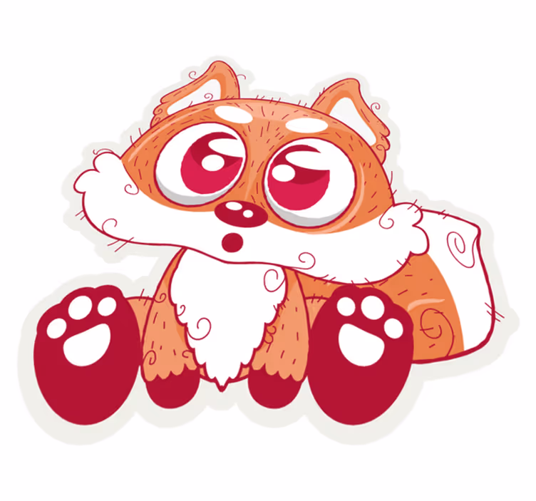 Cuki anime róka vinil szőnyeg állat - TenStickers