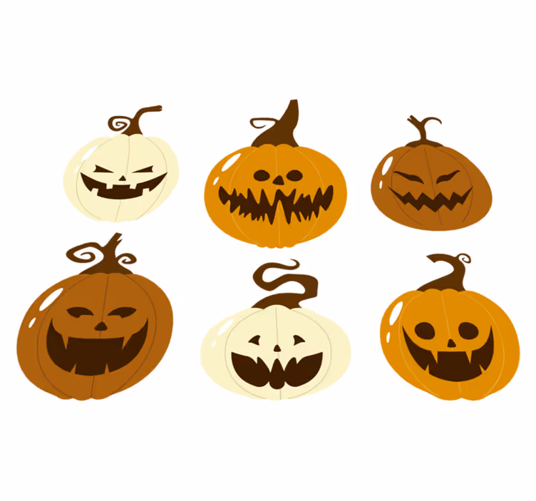 Vinil szőnyeg halloween ijesztő tökfejekkel - TenStickers