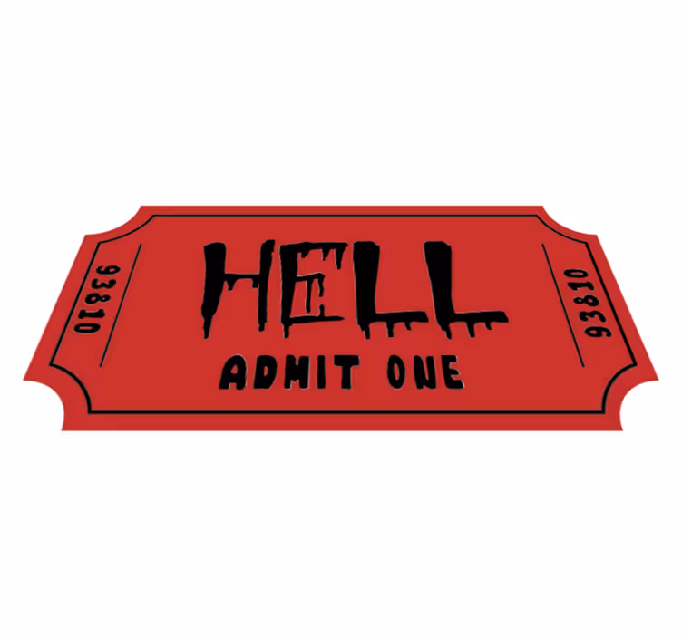 Belépő a pokolba vinil szőnyeg halloween - TenStickers